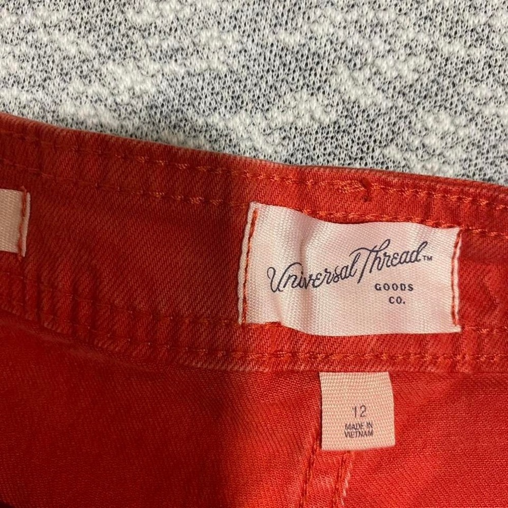 Universal Thread orange wide leg high rise sailor jeans women12=L. SKU-A68 - Picture 6 of 8